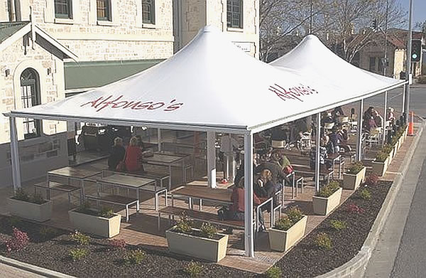 rectangle restaurant shade structures